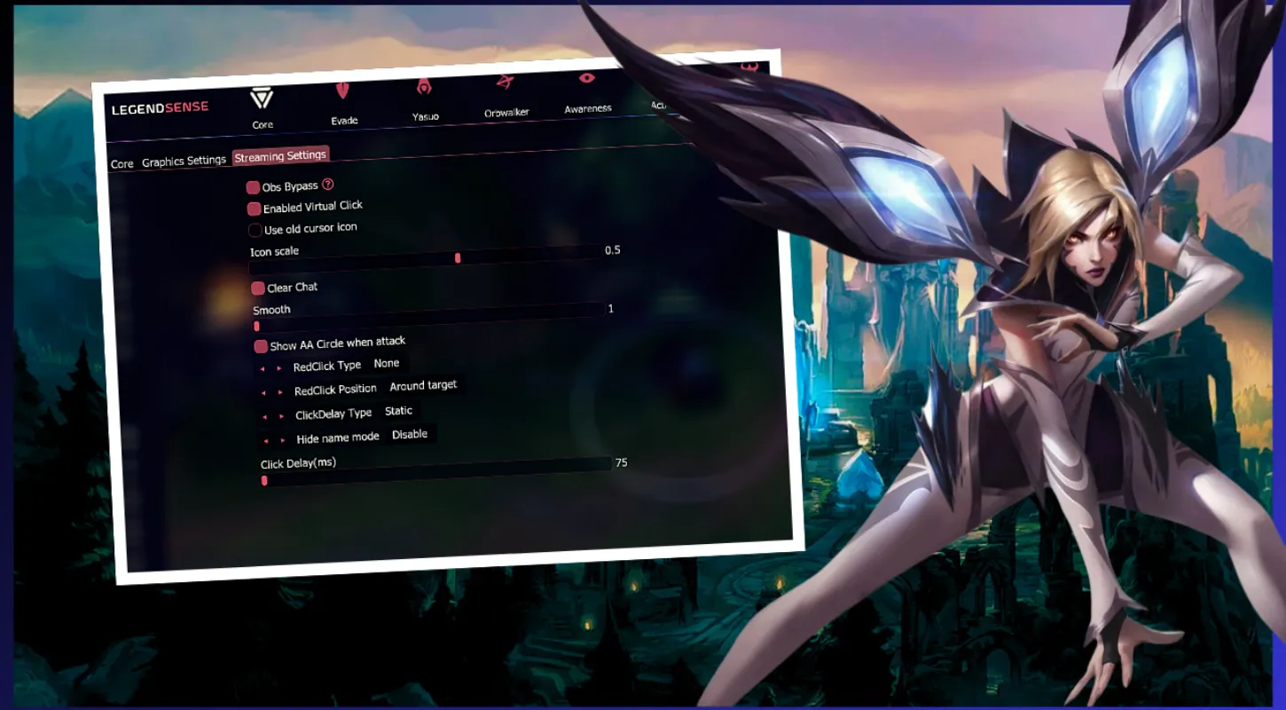 LS Script for League of Legends menu in game showcase